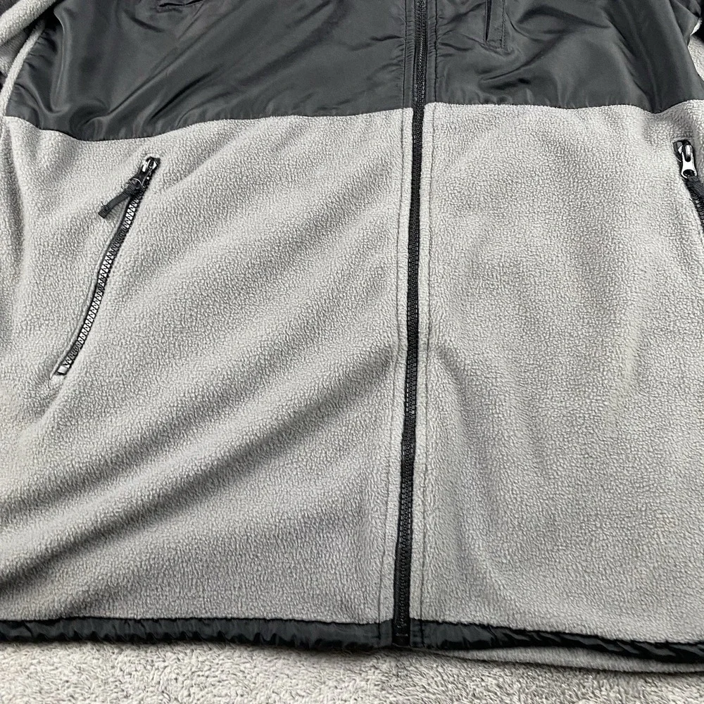 Beverly Hills Polo Club‎ Jacket Mens XXL Gray Black Fleece Zip Front